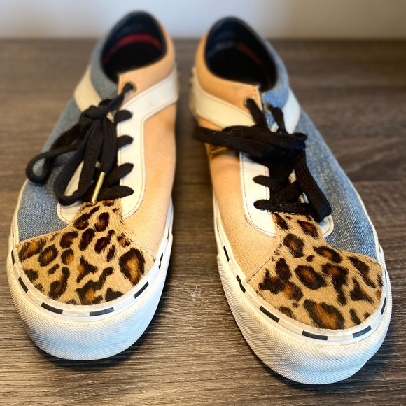 Van’s Bold Ni Denim Bender Leopard - Picture 2 of 7